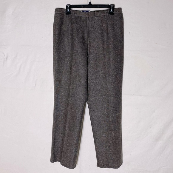 Pendleton Brown Wool Lambswool and Silk Blend Trousers Pants 14 - Picture 1 of 16